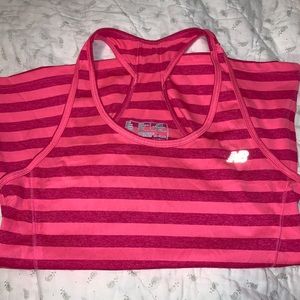 New Balance Pink stripe Tank size Small